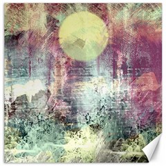 Frosty Pale Moon Canvas 16  X 16   by digitaldivadesigns