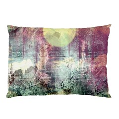 Frosty Pale Moon Pillow Case by digitaldivadesigns