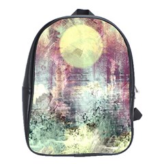 Frosty Pale Moon School Bags(large)  by digitaldivadesigns