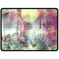 Frosty Pale Moon Fleece Blanket (large)  by digitaldivadesigns