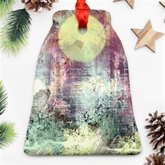 Frosty Pale Moon Bell Ornament (two Sides) by digitaldivadesigns