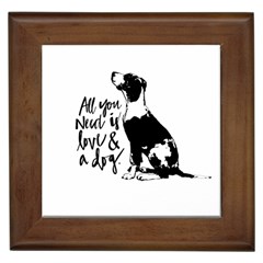 Dog Person Framed Tiles by Valentinaart