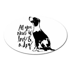 Dog Person Oval Magnet by Valentinaart