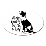 Dog person Oval Magnet Front