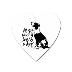 Dog Person Heart Magnet by Valentinaart