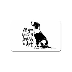 Dog Person Magnet (name Card) by Valentinaart