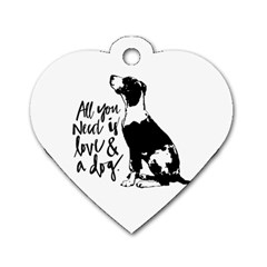 Dog Person Dog Tag Heart (one Side)