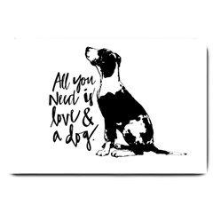 Dog Person Large Doormat  by Valentinaart