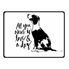 Dog Person Fleece Blanket (small) by Valentinaart