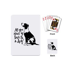 Dog Person Playing Cards (mini)  by Valentinaart