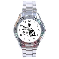 Dog Person Stainless Steel Analogue Watch by Valentinaart