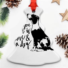 Dog Person Christmas Tree Ornament (two Sides) by Valentinaart