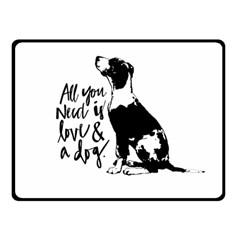 Dog Person Double Sided Fleece Blanket (small)  by Valentinaart