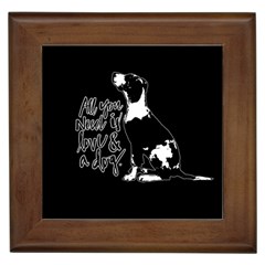 Dog Person Framed Tiles by Valentinaart