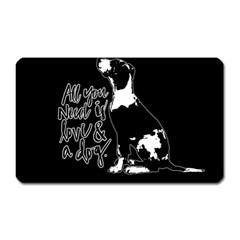 Dog Person Magnet (rectangular) by Valentinaart