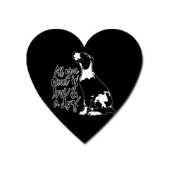 Dog Person Heart Magnet by Valentinaart