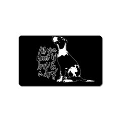 Dog Person Magnet (name Card) by Valentinaart