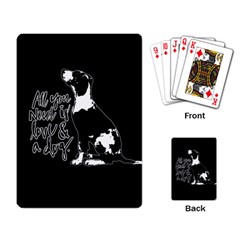 Dog Person Playing Card