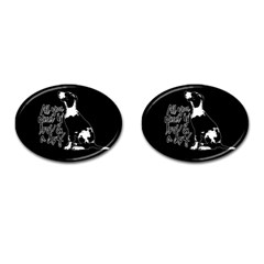 Dog Person Cufflinks (oval) by Valentinaart