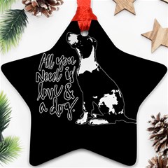 Dog Person Star Ornament (two Sides) by Valentinaart