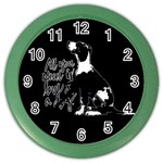 Dog person Color Wall Clocks Front