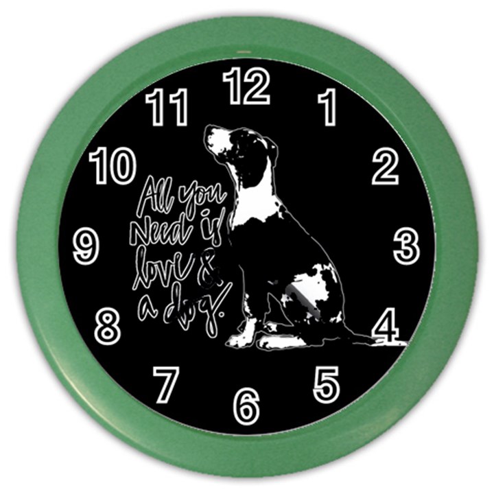 Dog person Color Wall Clocks