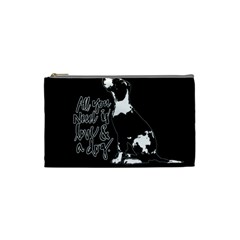 Dog Person Cosmetic Bag (small)  by Valentinaart