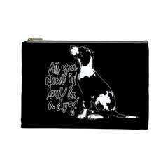 Dog Person Cosmetic Bag (large)  by Valentinaart