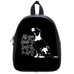 Dog Person School Bags (small)  by Valentinaart