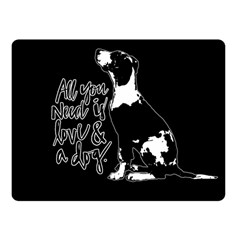 Dog Person Fleece Blanket (small) by Valentinaart