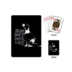 Dog Person Playing Cards (mini)  by Valentinaart