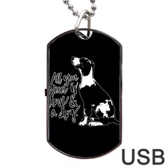 Dog Person Dog Tag Usb Flash (one Side) by Valentinaart