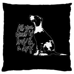 Dog Person Large Cushion Case (two Sides) by Valentinaart