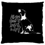 Dog person Large Cushion Case (Two Sides) Back