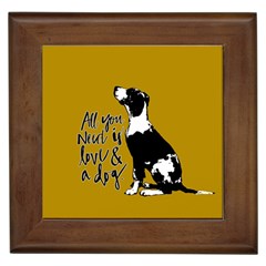 Dog Person Framed Tiles by Valentinaart