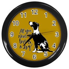 Dog Person Wall Clocks (black) by Valentinaart