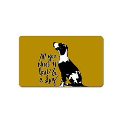 Dog Person Magnet (name Card) by Valentinaart