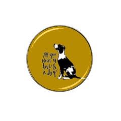 Dog Person Hat Clip Ball Marker by Valentinaart