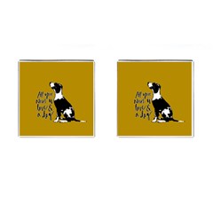 Dog Person Cufflinks (square) by Valentinaart