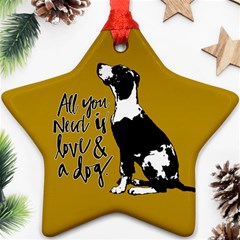 Dog Person Star Ornament (two Sides) by Valentinaart