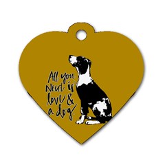 Dog Person Dog Tag Heart (two Sides) by Valentinaart