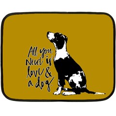 Dog Person Double Sided Fleece Blanket (mini)  by Valentinaart