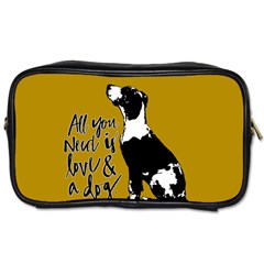 Dog Person Toiletries Bags by Valentinaart