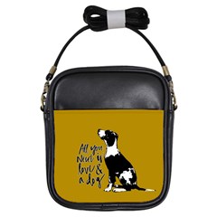 Dog Person Girls Sling Bags by Valentinaart