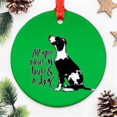 Dog Person Ornament (round) by Valentinaart