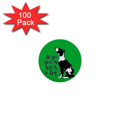 Dog Person 1  Mini Buttons (100 Pack)  by Valentinaart