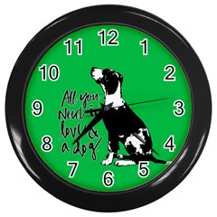 Dog Person Wall Clocks (black) by Valentinaart