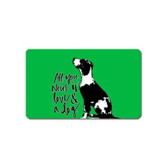 Dog Person Magnet (name Card) by Valentinaart