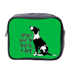 Dog Person Mini Toiletries Bag 2-side by Valentinaart