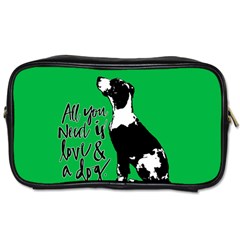 Dog Person Toiletries Bags 2-side by Valentinaart